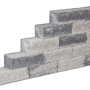 WALLBLOCK GEKLOOFD 10X10X30CM STRAK. LIGHT GREY