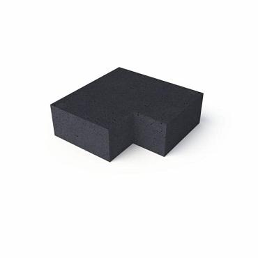 OUDHOLLANDSE TRAP HOEKSTUK 90° SCHELLEVIS (40/20) BINNEN CARBON 60X60 CM