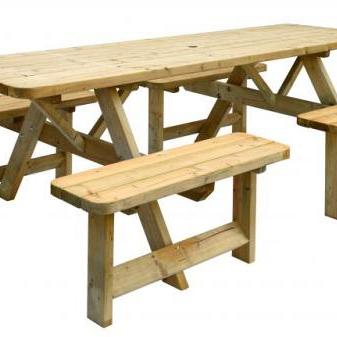 PICKNICKTAFEL FAMILY, BLADMAAT 70 X 240 CM.