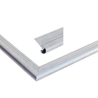 ALUMINIUM DAKTRIMSET MET RONDE KRAAL T.B.V. PLAT DAK, MAXIMALE DAKMAAT 605 X 450 CM.