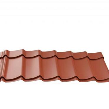 DAKPANPLATEN T.B.V. DOUGLASVISION KAPSCHUUR COMFORT 500 X 320 CM, (19 M2) TERRACOTTA.