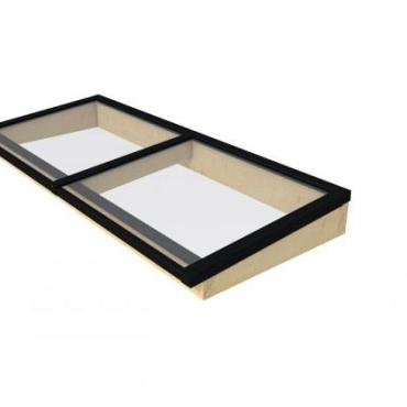 LICHTSTRAAT MAAT 235X100, ZWART GECOAT FRAME, FRAME BASIS IN VURENHOUT, ONBEHANDELD.