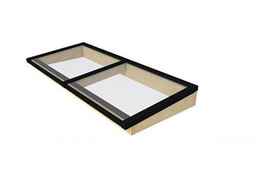 LICHTSTRAAT MAAT 235X100, ZWART GECOAT FRAME, FRAME BASIS IN VURENHOUT, ONBEHANDELD.