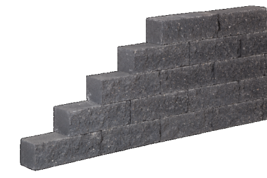 WALLBLOCK GEKLOOFD 10X10X30CM STRAK. BLACK