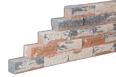 WALLBLOCK GEKLOOFD 10X10X30CM STRAK. MOCCA