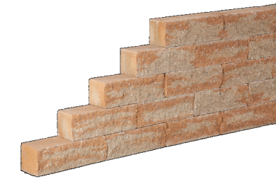 WALLBLOCK GEKLOOFD 10X10X30CM STRAK. CREME