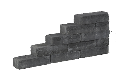 PILESTONE LINE COAL 10X15X40CM