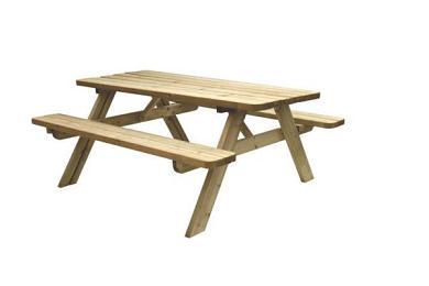 PICKNICKTAFEL EASY, 42 MM DIK, BLADMAAT 180 X 70 CM.