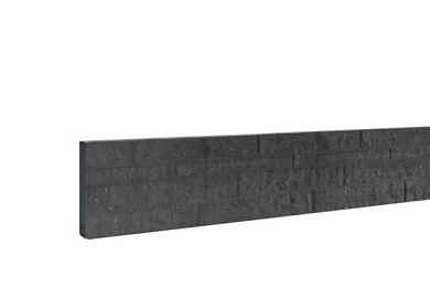 BETONPLAAT DUBBELZIJDIG ROTSMOTIEF 36 X 3,5 X 184 CM, ANTRACIET ONGECOAT.