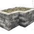 TUMBELWALL GETR, 30X20X10CM LIGHT GREY