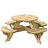 KINDERPICKNICKTAFEL ROND JIMMY, DOORSNEDE BLAD 63 CM.