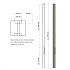 LICHTGEWICHT BETONPAAL MET DIAMANTKOP ONGECOAT 8,5X8,5X280 CM, TUSSENPAAL, GRIJS