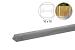 BETONPAAL GLAD MET DIAMANTKOP 10 X 10 X 310 CM, GRIJS ONGECOAT, TUSSENPAAL T.B.V. 2 BETONPLATEN.