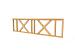 HEKWERK MET KRUIS DOUGLAS TYPE C, 278,5 X 73 CM, ONBEHANDELD.