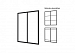 INDUSTRIËLE GLASPUI A, ALUMINIUM FRAMEWERK, ZWART GECOAT 178,5 CM