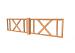 DOUGLAS HEKWERK TYPE D MET KRUIS 328,5 X 73 CM, ONBEHANDELD.