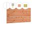DOUGLAS ACHTERWAND VAN BLOKHUTPROFIELEN 2,8 X 19,5 CM C, HOOGTE 194 CM, ONBEHANDELD.