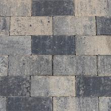 -V0- BETONKLINKER BUDGET 21X10.5X6CM GRIJS/ZWART
