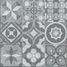 GEOPROARTE® MOSAIC GREY DECO 60X60X4CM, UITLOPEND