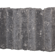 VH WALLBLOCK GEKLOOFD EN GETROMMELD 12X12X50CM BLACK