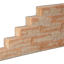 WALLBLOCK GEKLOOFD 10X10X30CM STRAK. CREME