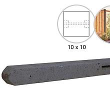 -VH- BETONPAAL STAMPBETON 10X10X280CM, ANTRACIET TUSSENPAAL T,B,V, RECHT SCHERM,