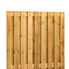 VT GRENEN GESCHAAFD PLANKENSCHERM 19-PLANKS 15 MM, 180X180CM, VERTICAAL RECHT, GROEN GEÏMPREGNEERD,