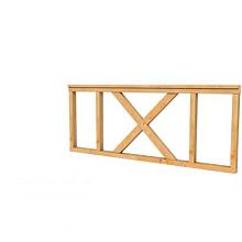 HEKWERK MET KRUIS DOUGLAS TYPE A, 178,5 X 73 CM, ONBEHANDELD.