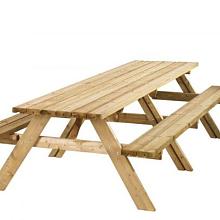 PICKNICKTAFEL LANGE JAN, 42 MM DIK, BLADMAAT 300 X 70 CM.