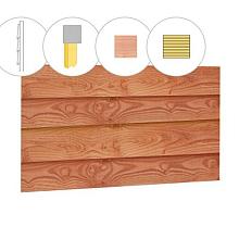 DOUGLAS LINKER ZIJWAND AA, ENKELZIJDIG MET ZWEEDS RABAT, 128,5 CM BREED, ONBEHANDELD.