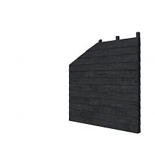 -BA- DOUGLAS ZIJWAND KAPSCHUUR COMFORT DUBBELZIJDIG ZWEEDS RABAT, ZWART GEÏMPREGNEERD.