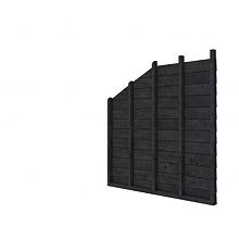 -BA- DOUGLAS ZIJWAND KAPSCHUUR COMFORT ENKELZIJDIG ZWEEDS RABAT, ZWART GEÏMPREGNEERD.