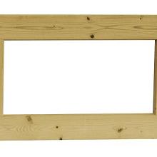 VUREN VAST RAAM MET HELDER GLAS, 72 X 45 CM, GROEN GEÏMPREGNEERD.