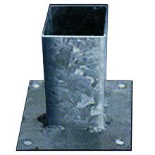 -BA- VLOERPAALHOUDER VERZINKT 12 X 12 CM.