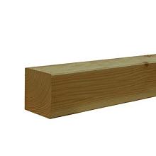 DOUGLAS GESCHAAFDE PAAL 6,5 X 6,5 X 400 CM, GROEN GEÏMPREGNEERD.