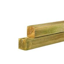 -BA- GRENEN GESCHAAFDE PAAL 6,8 X 6,8 X 180 CM, ZONDER DIAMANTKOP, GROEN GEÏMPREGNEERD.