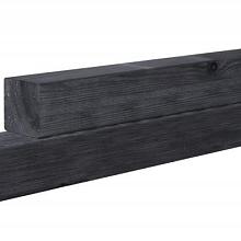 -BA- GRENEN GESCHAAFDE PAAL 8,8 X 8,8 X 270 CM, ZONDER DIAMANTKOP, ZWART GEDOMPELD.