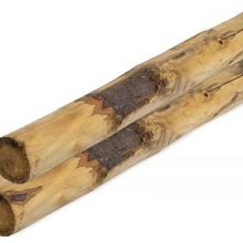 RONDE PAAL TAMME KASTANJEHOUT GESCHILD, Ï 6/8 X 250 CM.