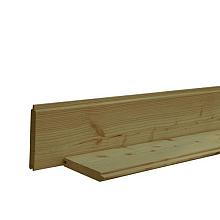 -BA- SH1037 DOUGLAS GESCHAAFD BLOKHUTPROFIEL 2,8 X 19,5 X 300 CM, GROEN GEÏMPREGNEERD.