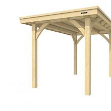 HILLHOUT VUREN BUITENVERBLIJF PLAT DAK EXCELLENT I, BASISMODEL A, 207X399 CM (XXL), ONBEHANDELD.