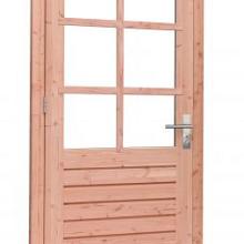 DOUGLAS ENKELE 6-RUITS GLASDEUR PRESTIGE MET DUBBELGLAS, RECHTSDRAAIEND, 109 X 221 CM, ONBEHANDELD.