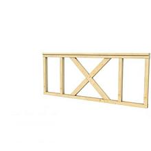 VUREN HEKWERK TYPE A MET KRUIS 178,5 X 73 CM, ONBEHANDELD.