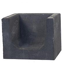 -BA- U HOEKSTEEN ZWART 40X50X40CM
