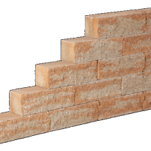 WALLBLOCK GEKLOOFD 10X10X30CM STRAK. CREME