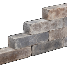 WALLBLOCK GETROMMELD 15X15X60CM MOCCA