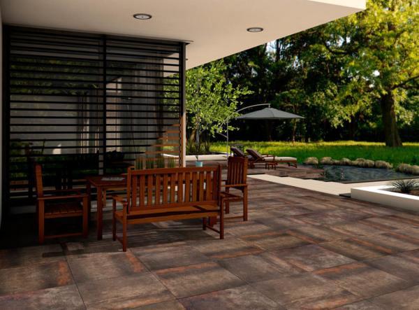 GEOCERAMICA® INDUSTRIAL CORTEN CERAMIC 80X80X4CM