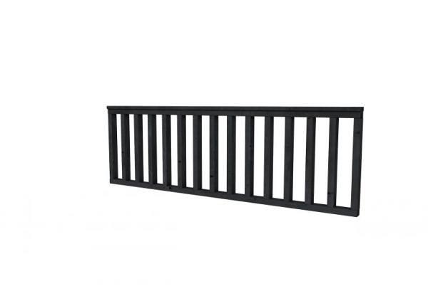 HEKWERK RECHT DOUGLAS TYPE B, 228,5 X 73 CM, ZWART GEÏMPREGNEERD.
