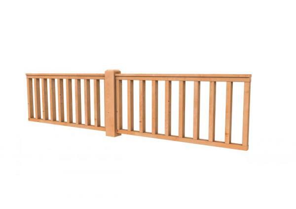 DOUGLAS HEKWERK TYPE D 328,5 X 73 CM, ONBEHANDELD.
